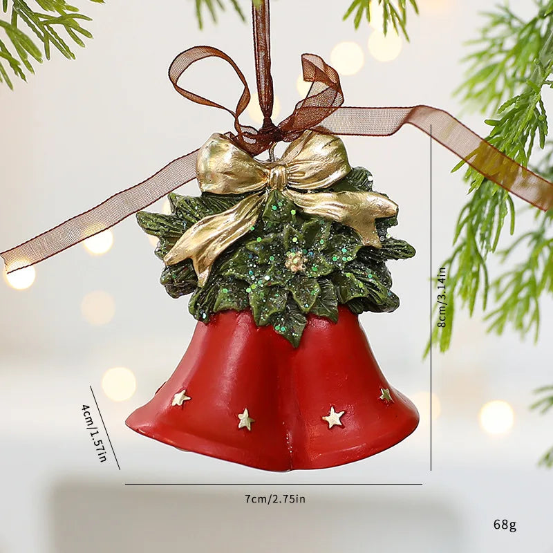 Vintage Resin Christmas Bell Ornament - view 13 - LOWZY