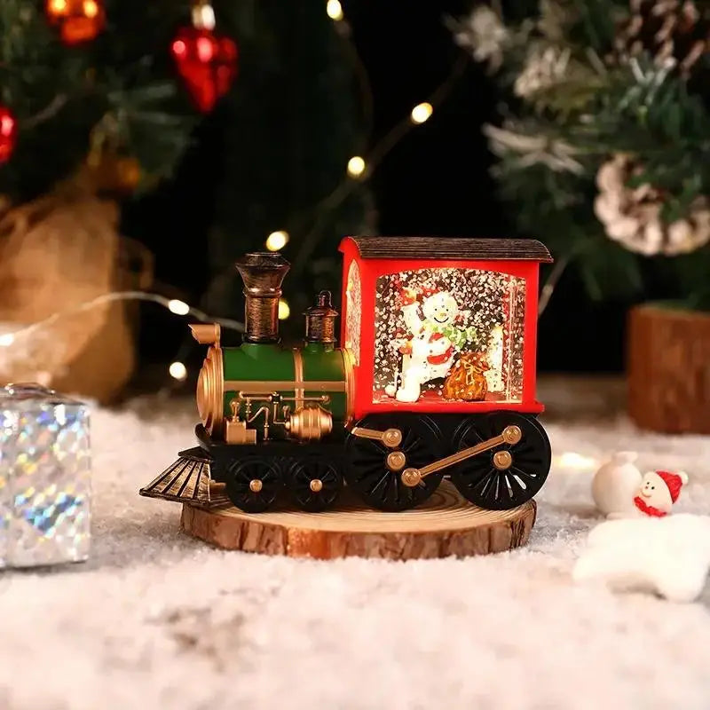 LED Water-Filled Christmas Train Ornament - LOWZY