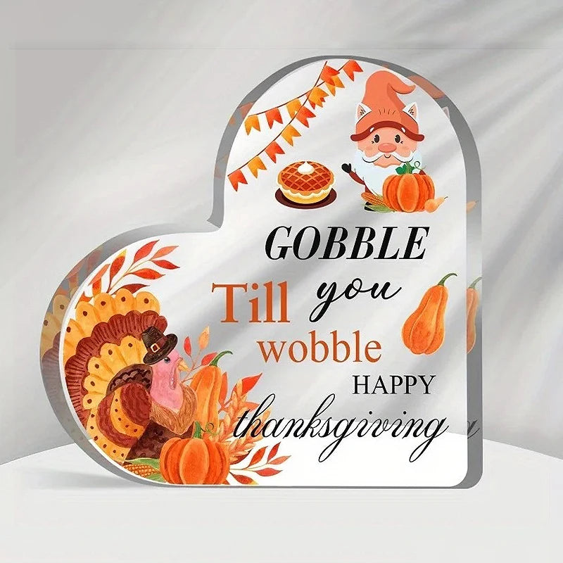 Acrylic Christmas Heart Table Decoration - LOWZY