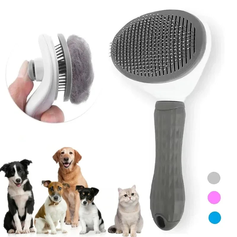 Self-Cleaning Slicker Brush with Stainless Steel Pins