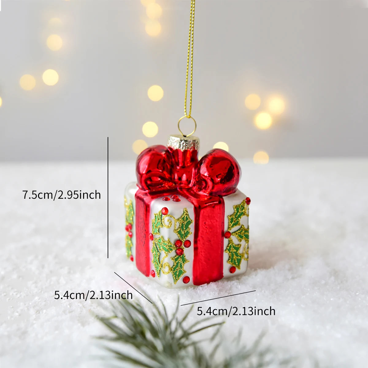 Glass Christmas Character Tree Ornament - Style 13 - LOWZY