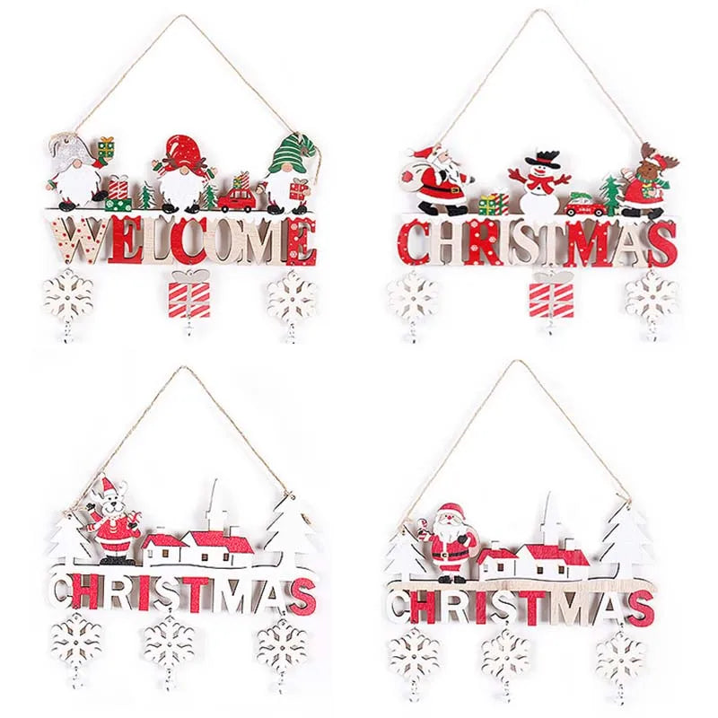 Wooden Christmas Door & Wall Hanging - Style1 - LOWZY