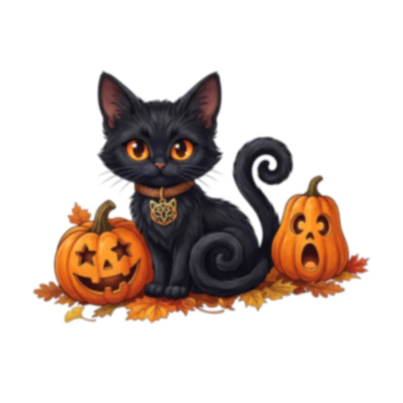 Halloween Window Stickers – Cat, Pumpkin & Bat