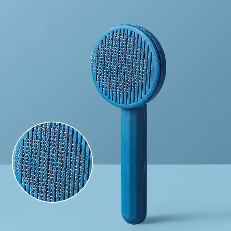 Self-Cleaning Pet Grooming Brush for Dogs & Cats