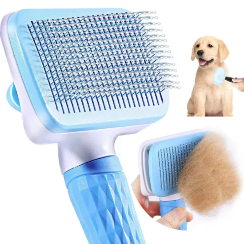 Self-Cleaning Pet Grooming Brush for Dogs & Cats