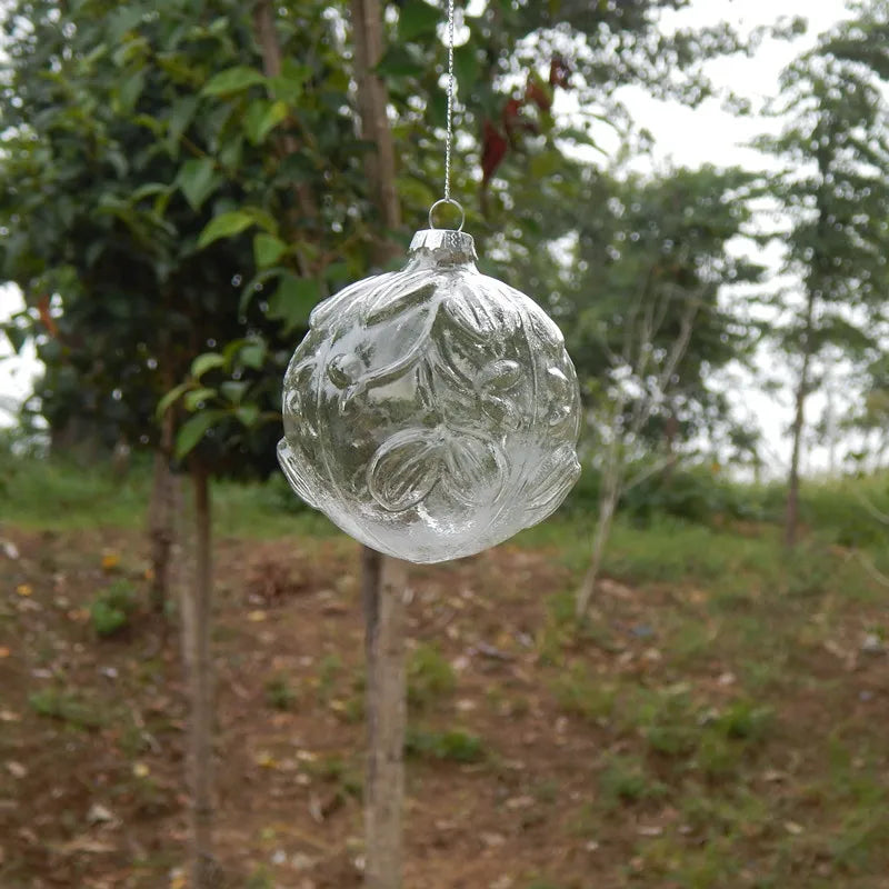 Ribbed Glass Christmas Drop Ornament - 13 - LOWZY
