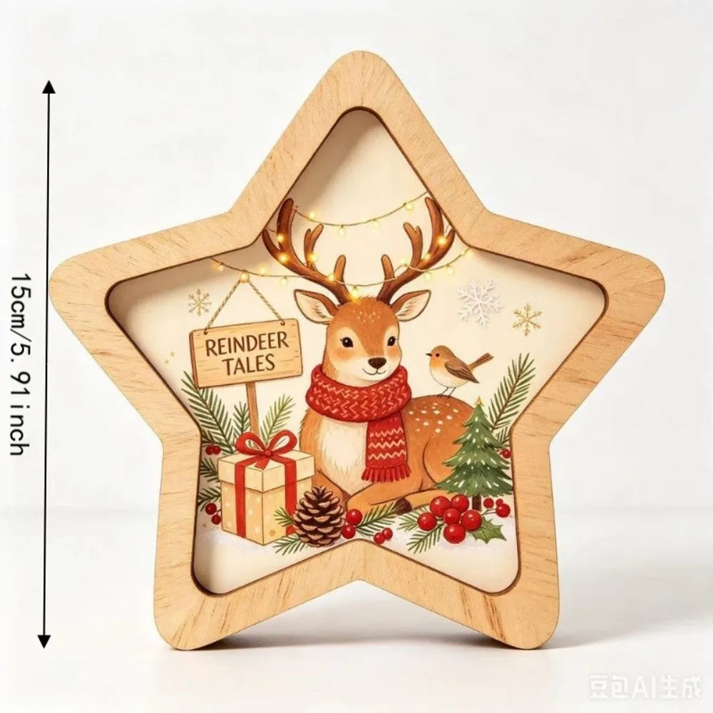 Vintage Wooden Christmas Star Ornament - StyleQ - LOWZY