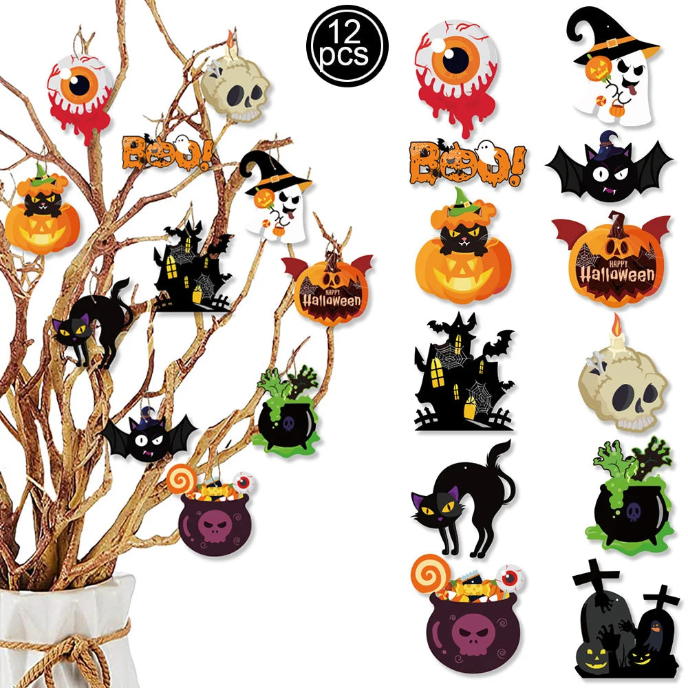 Halloween Paper Hanging Decorations – 3 Designs – Deep Sapphire