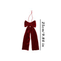 Red Velvet Christmas Bow Ornament - view 9 - LOWZY