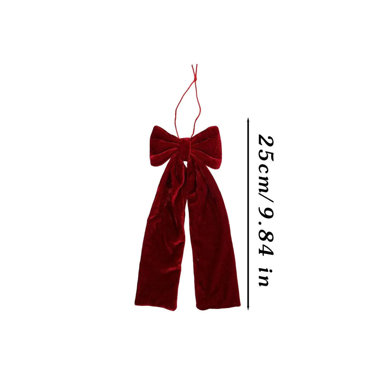 Red Velvet Christmas Bow Ornament - view 9 - LOWZY