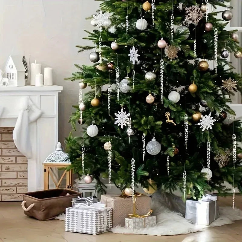 Clear Glass Icicle Ornaments – 12, 24 or 36 Pack - view 5 - LOWZY