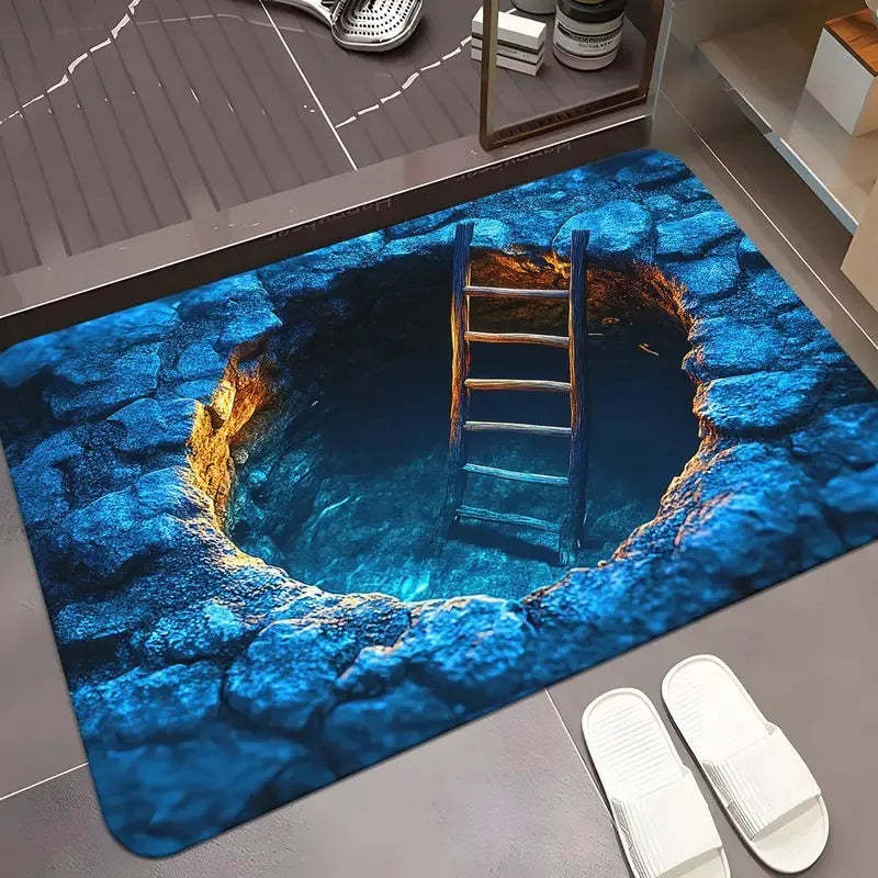 Cave Scenery Printed Doormat