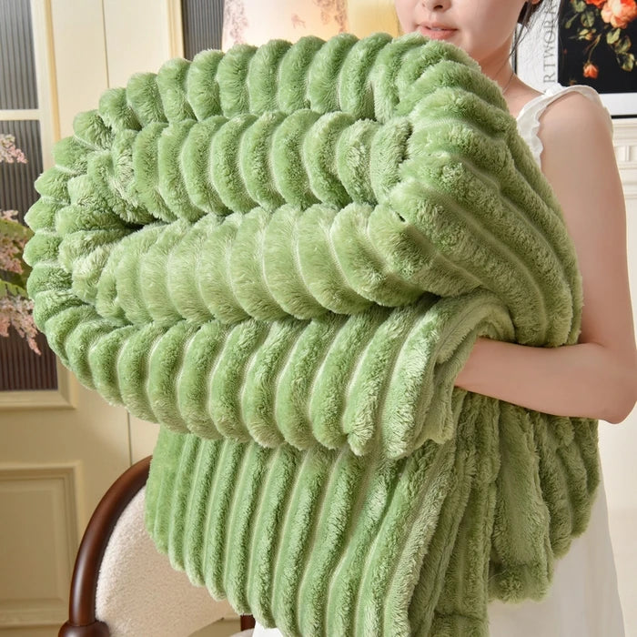 Gradient Coral Fleece Blanket – Soft Plush Throw in 5 Sizes – ink ash / 120X200cm