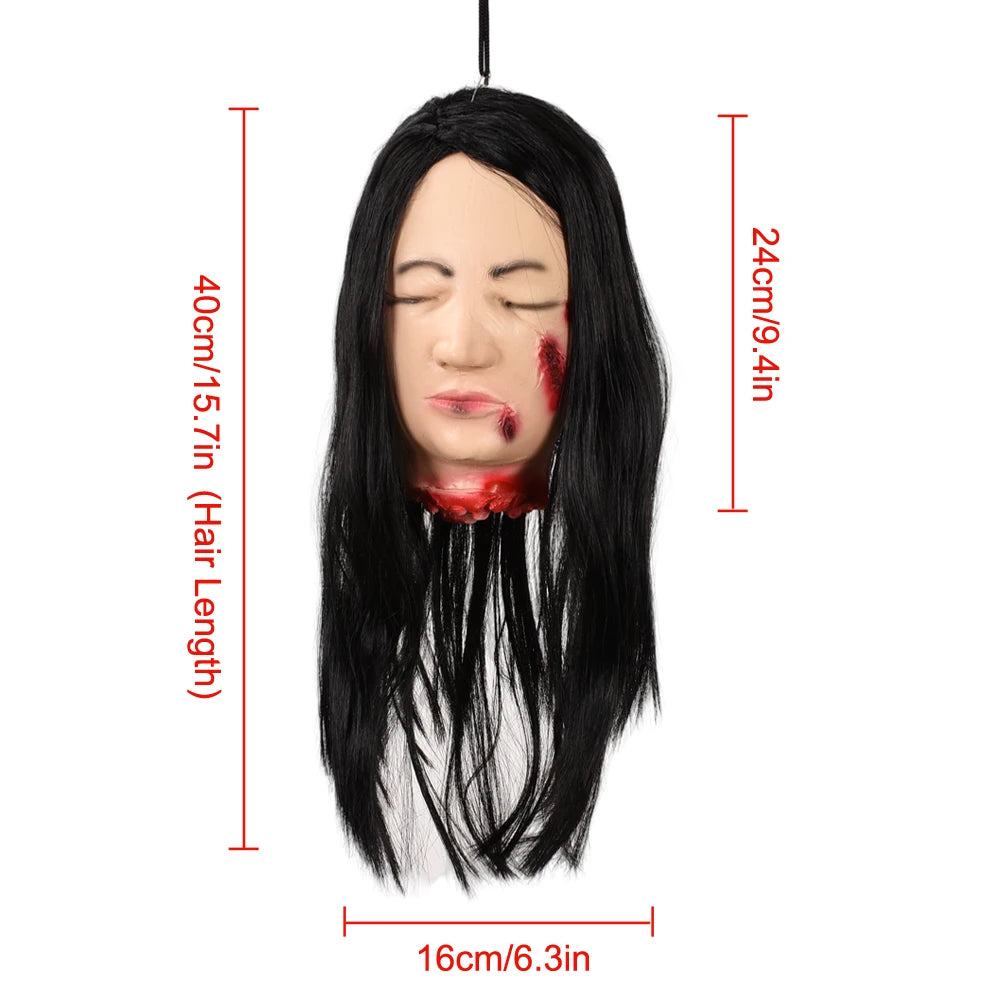Hanging Latex Severed Head Halloween Prop – 32 Designs – 032
