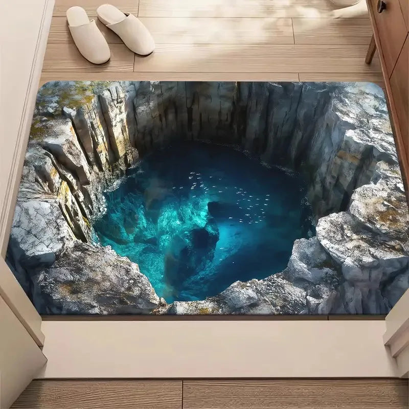 Cave Scenery Printed Doormat