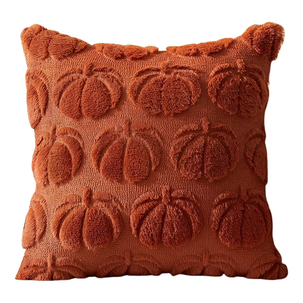 Halloween Plush Cushion Cover – Ghost, Pumpkin & Bat 45cm