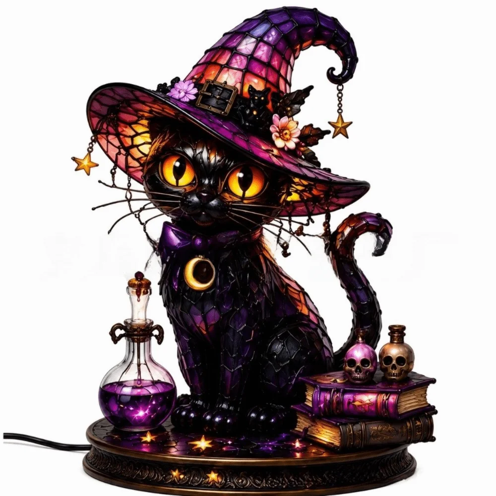 Gothic Halloween Acrylic Lamp – 13 Spooky Designs