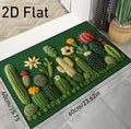 Cactus Flower Print Doormat