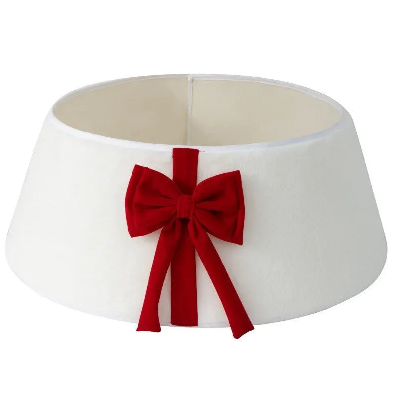 Plush Christmas Tree Skirt with Bow - 60cm - LOWZY