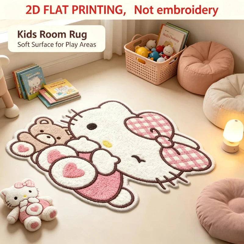 Hello Kitty & Teddy Bear Shaped Floor Mat