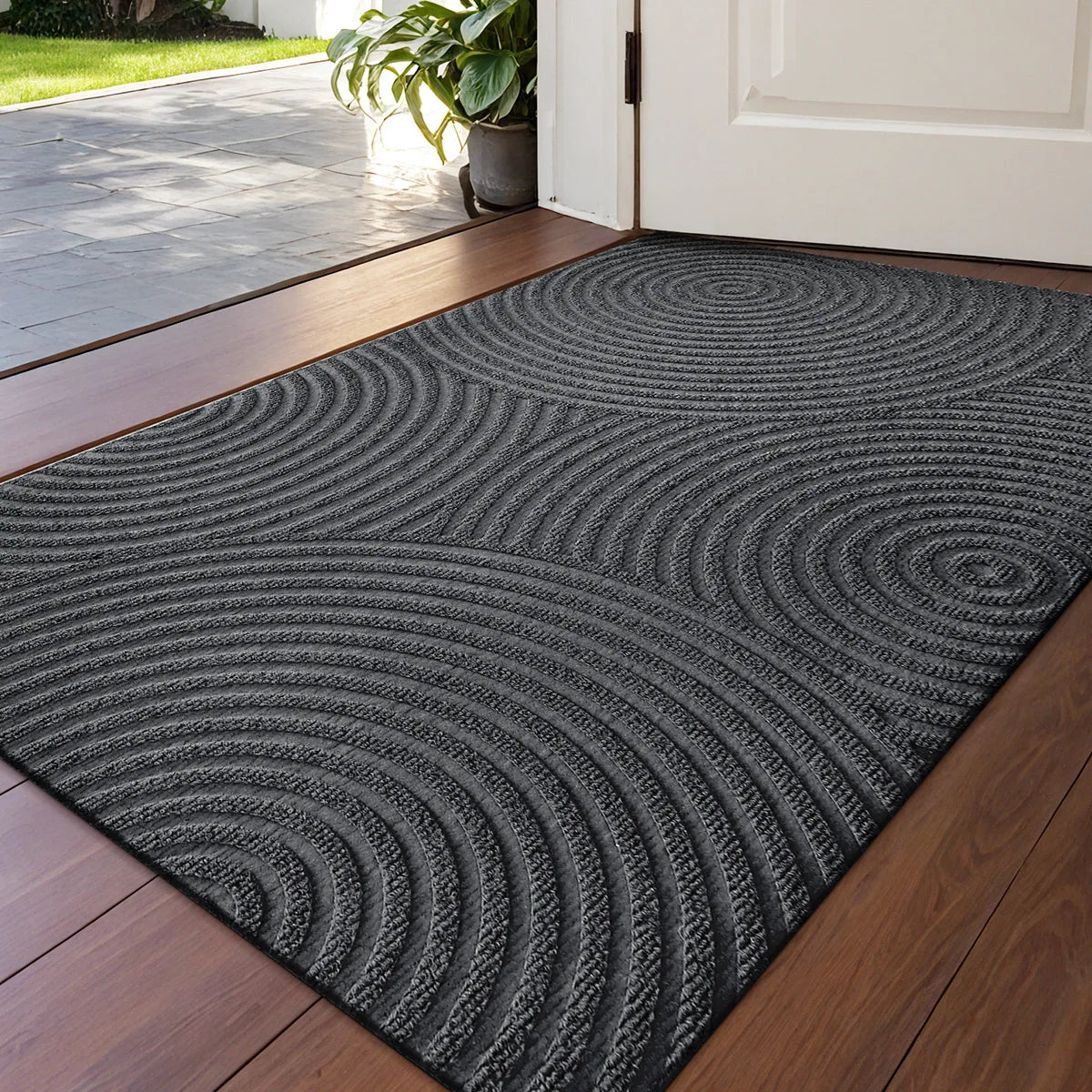 Grooved Geometric Entrance Doormat