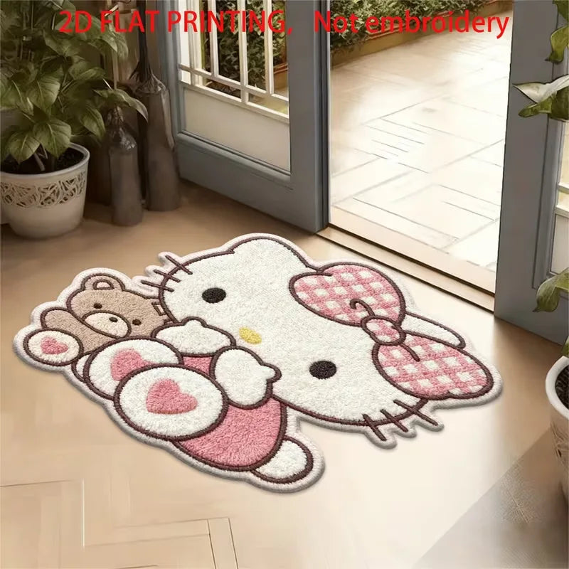 Hello Kitty & Teddy Bear Shaped Floor Mat