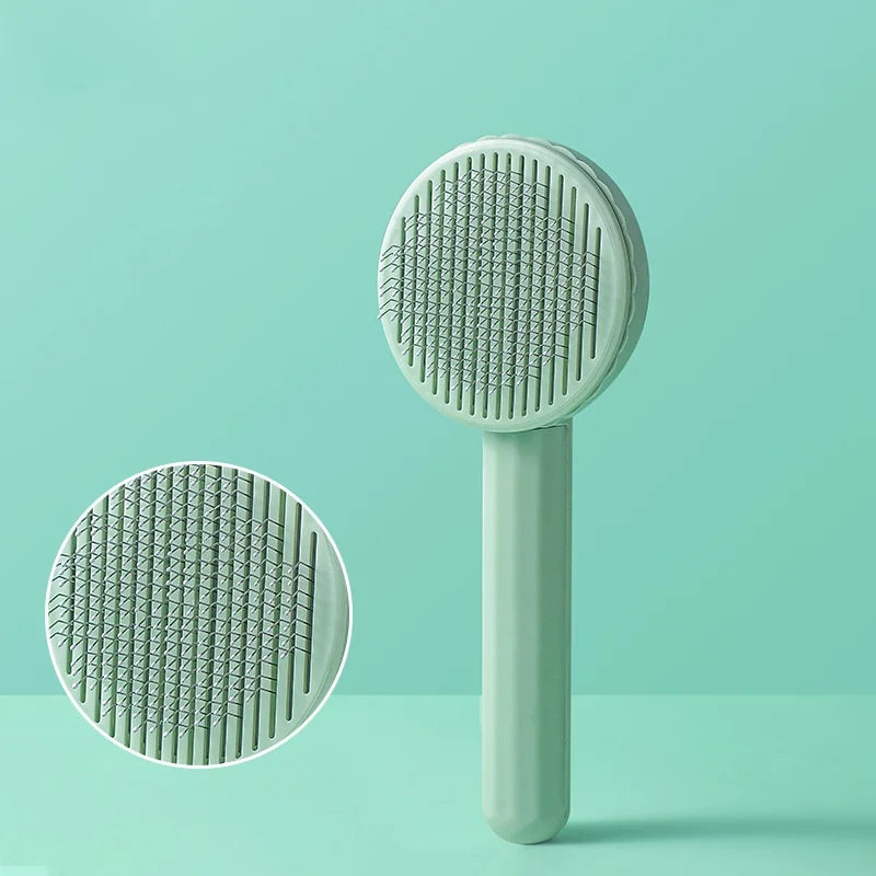 Self-Cleaning Pet Grooming Brush for Dogs & Cats