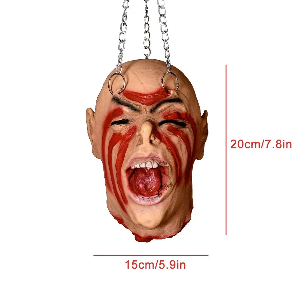 Hanging Latex Severed Head Halloween Prop – 32 Designs – 030
