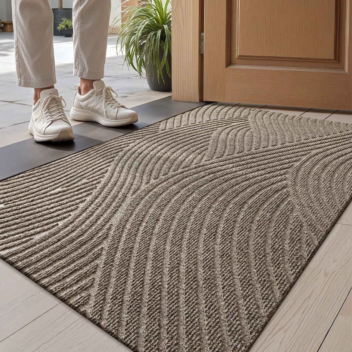 Grooved Geometric Entrance Doormat