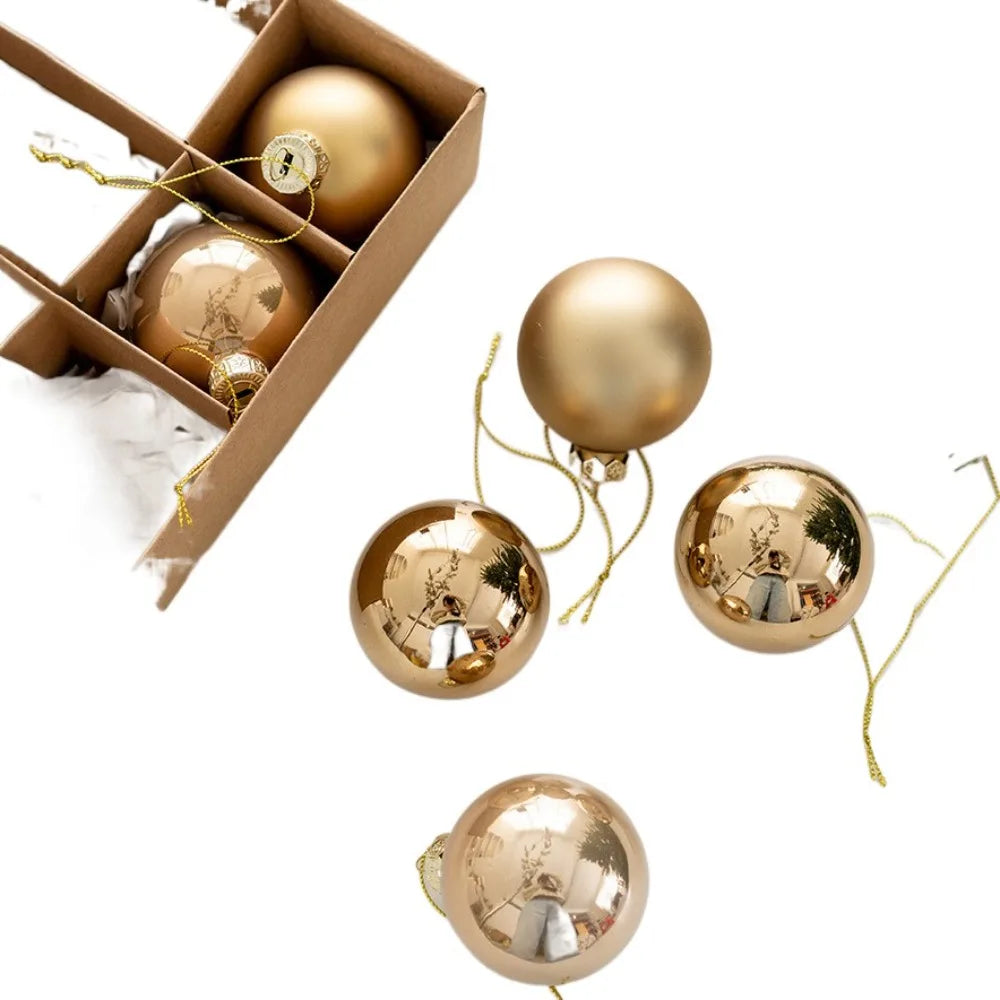 Painted Glass Christmas Baubles – 6 Pack - view 12 - LOWZY