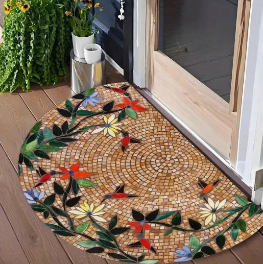 Autumn Floral Semi-Circle Doormat – 3 Sizes