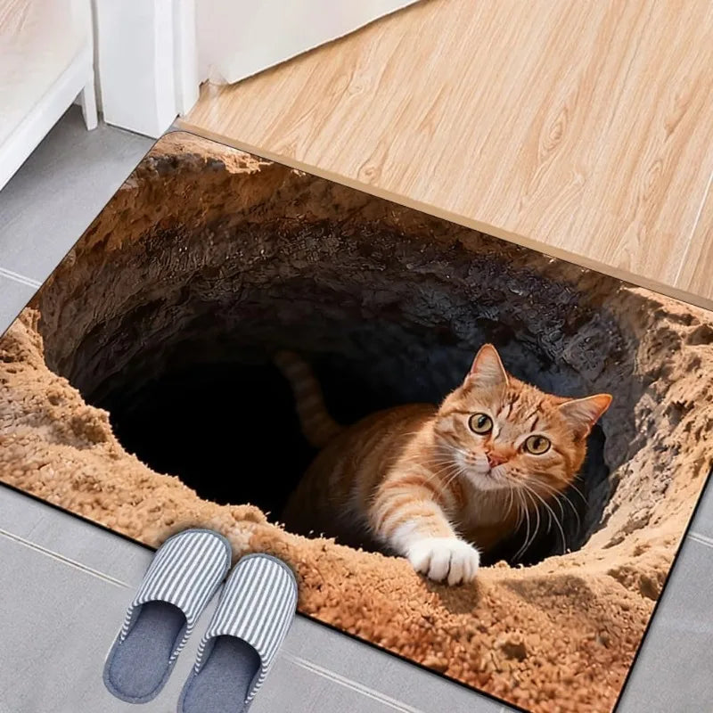 Cat Optical Illusion Doormat