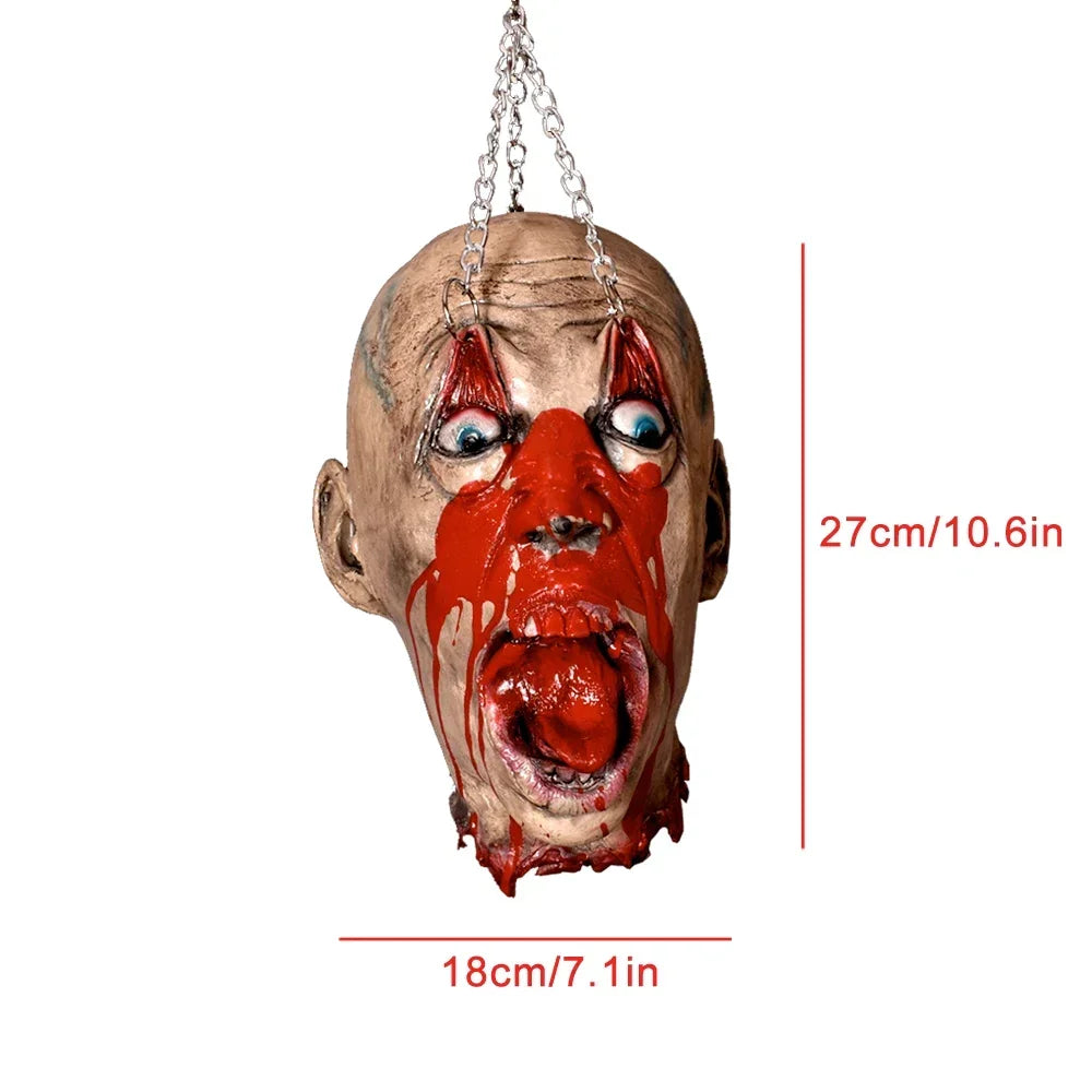 Hanging Latex Severed Head Halloween Prop – 32 Designs – 017