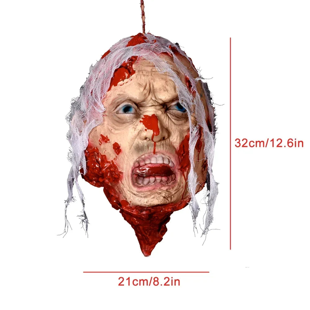 Hanging Latex Severed Head Halloween Prop – 32 Designs – 029