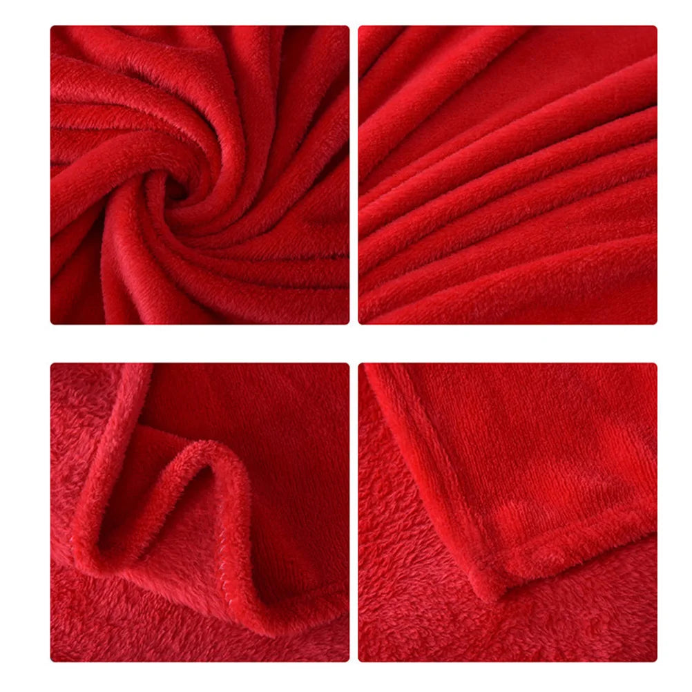 Thick Flannel Fleece Travel Blanket – 70 × 100cm