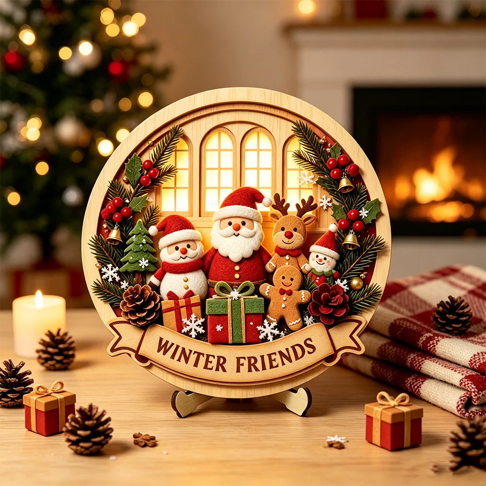 Wooden Christmas Tabletop Character Decoration - LOWZY