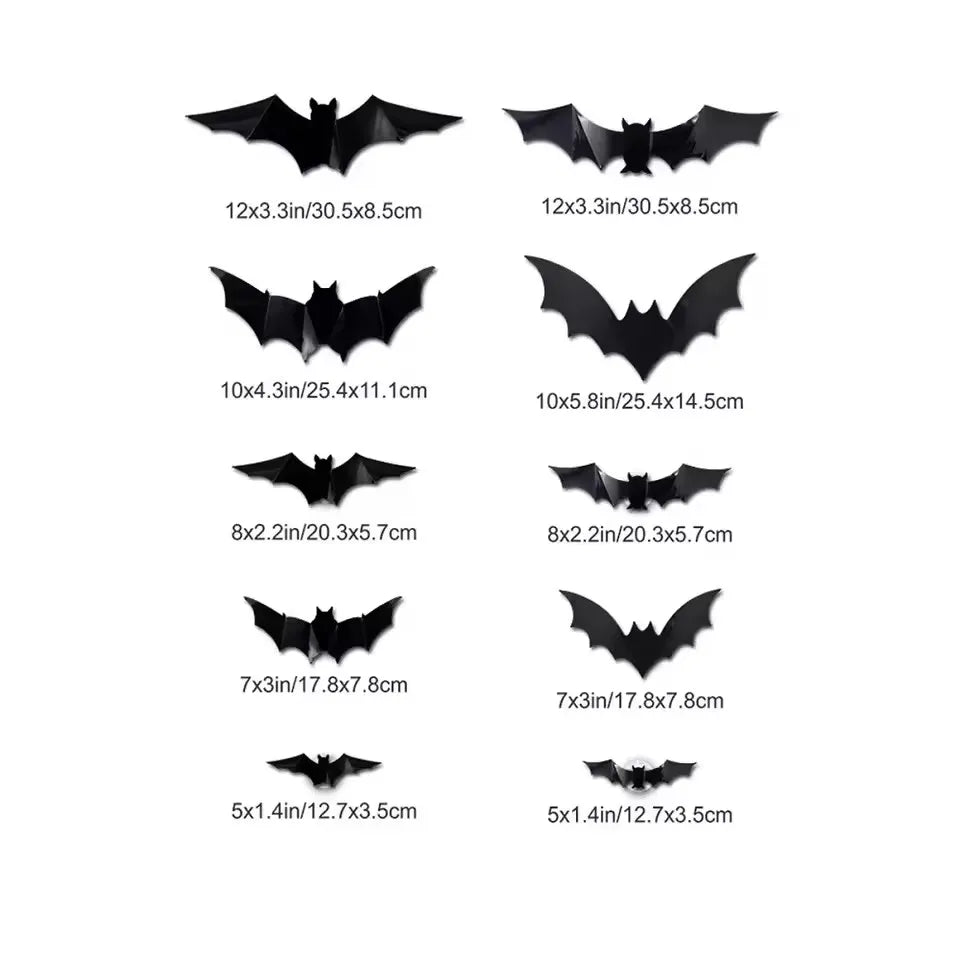 3D LED Bat Wall Lights – 12 to 48 Pieces
