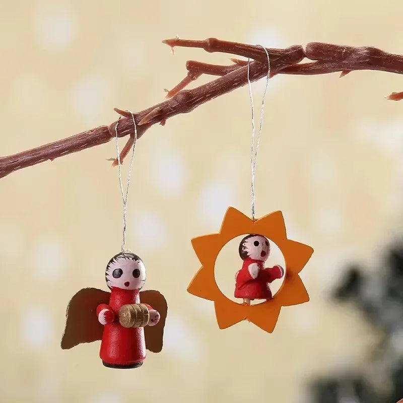 Boxed Wooden Christmas Tree Ornament Set - view 4 - LOWZY