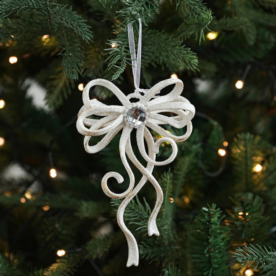 White Christmas Tree Hanging Ornament - LOWZY
