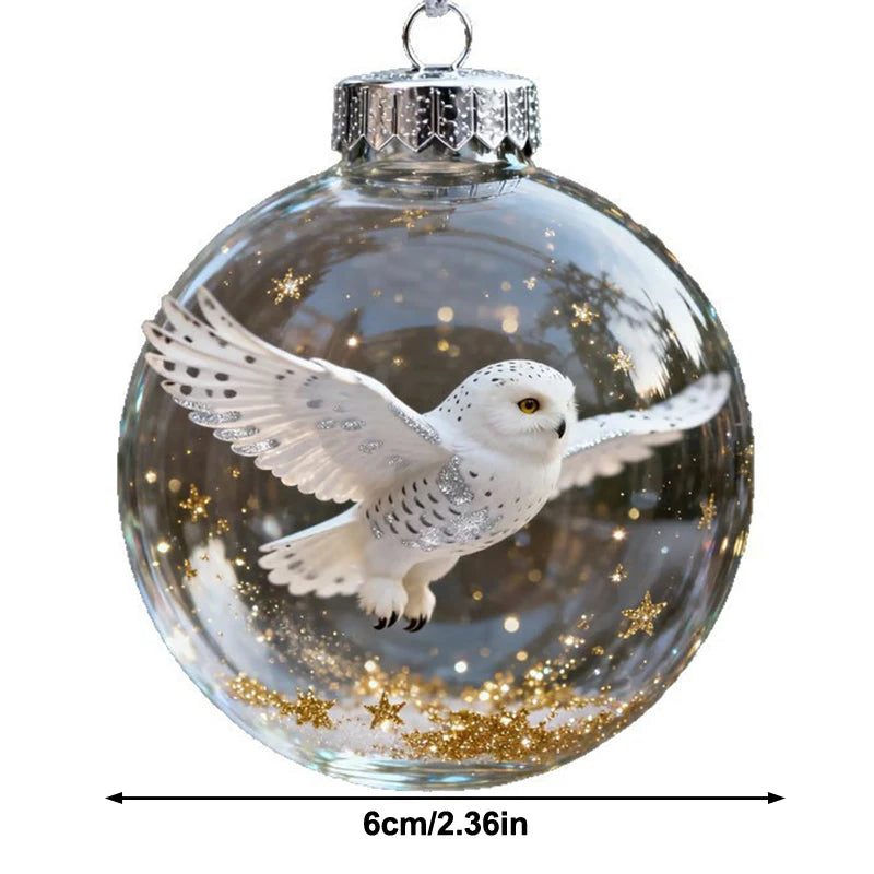 Glass Bird Christmas Tree Ornament - 6cm - LOWZY