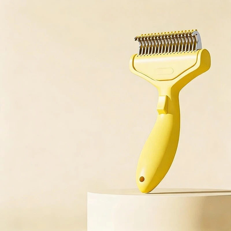 Curved Stainless Steel Pet Detangling Comb