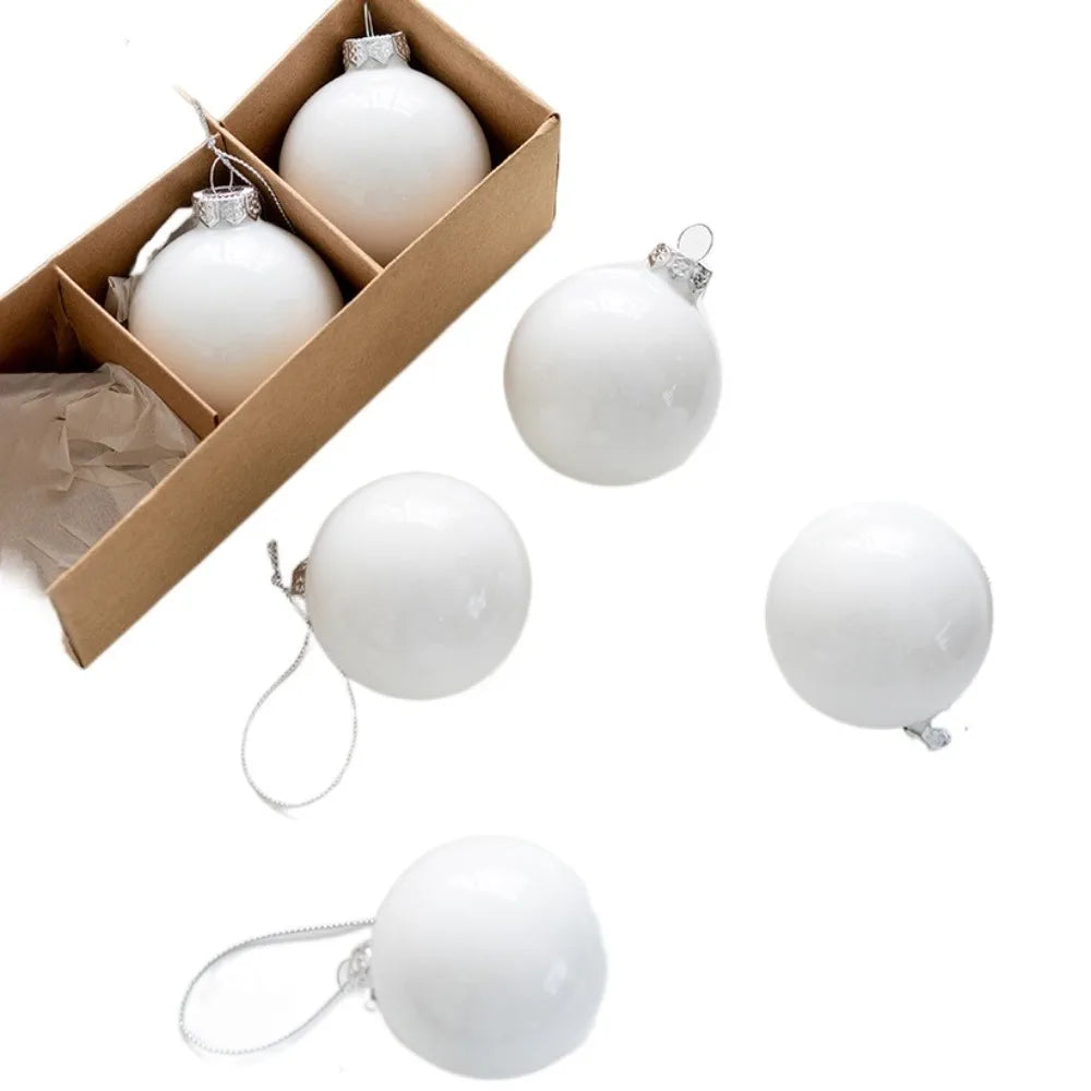 Painted Glass Christmas Baubles – 6 Pack - view 13 - LOWZY