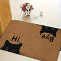 Hi & Bye Black Cat Washable Doormat