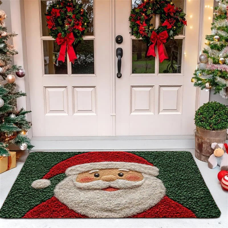 Christmas Santa & Gingerbread Doormat, 60 x 40cm