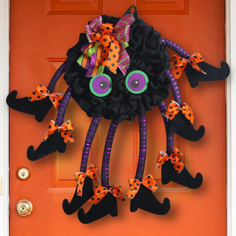 Spider Halloween Door Hanging Wreath