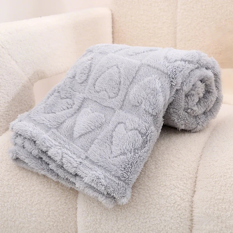 Heart Pattern Plush Baby & Kids Blanket – 2 Sizes – Green / 100-150cm