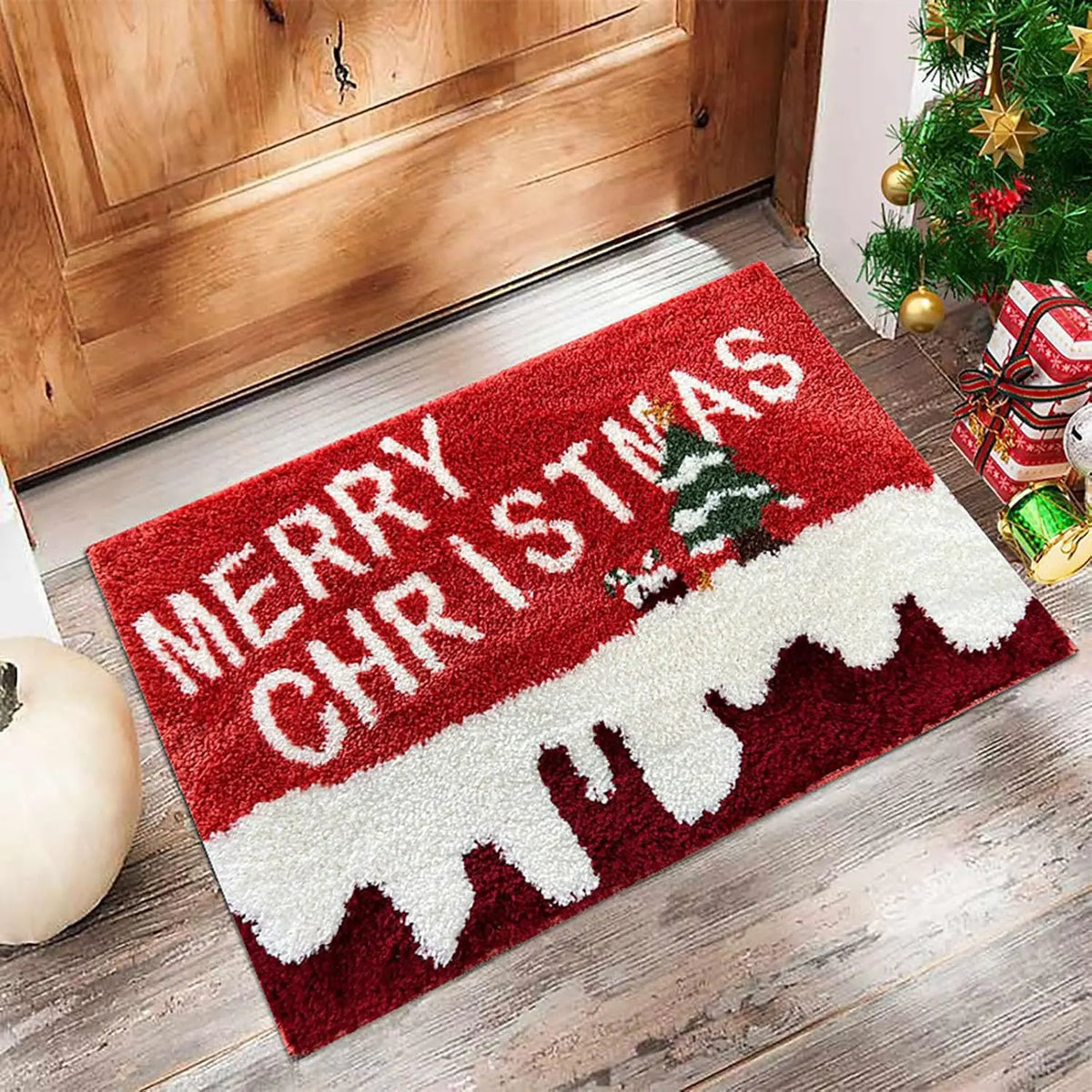 Christmas Santa & Gingerbread Doormat, 60 x 40cm