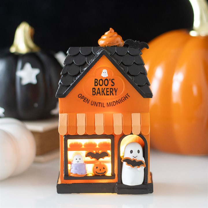Spooky Street Boo's Bakery LED Light-Up Decoration