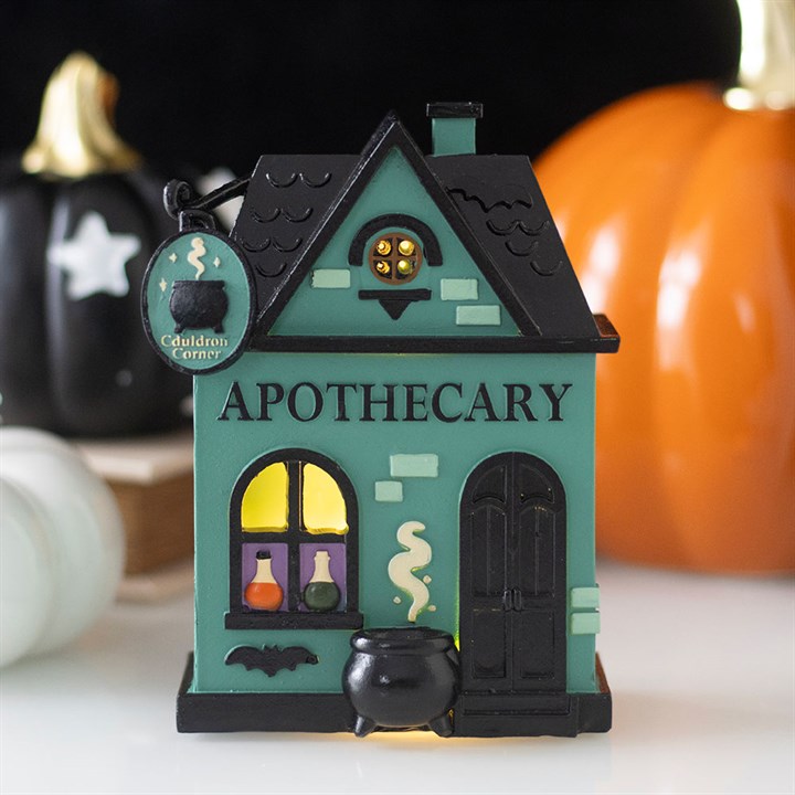 Spooky Street Apothecary Shop LED Light-Up Decoration