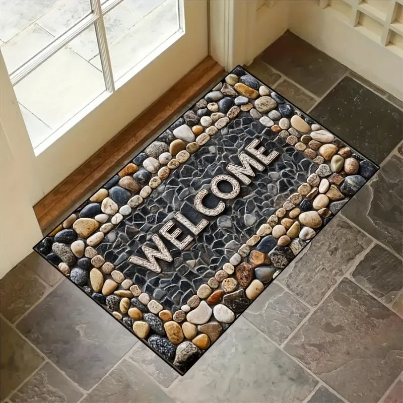 Stone Pattern Washable Doormat